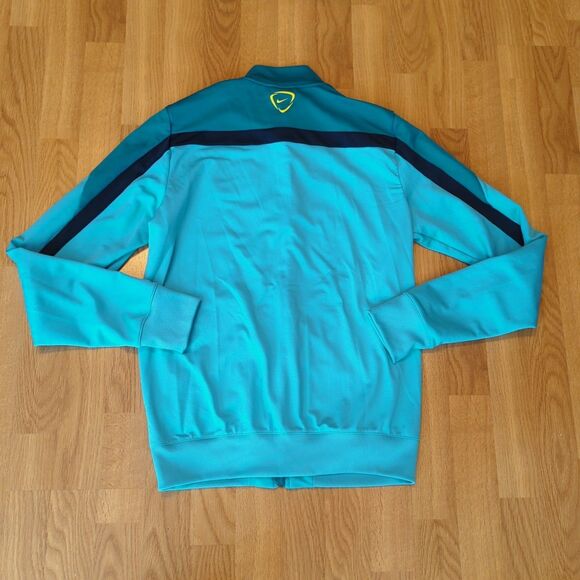 Nike Dri-Fit Soccer Jacket FCB Qatar Airways Mens Small Teal Full Zip - Picture 4 of 7